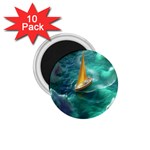 Dolphin Swimming Sea Ocean 1.75  Magnets (10 pack)  Front