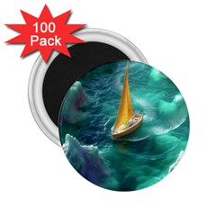 Dolphin Swimming Sea Ocean 2 25  Magnets (100 Pack)  by Cemarart