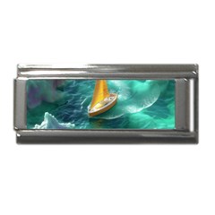 Dolphin Swimming Sea Ocean Superlink Italian Charm (9mm) by Cemarart