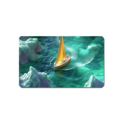 Dolphin Swimming Sea Ocean Magnet (name Card) by Cemarart