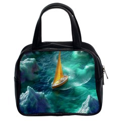 Dolphin Swimming Sea Ocean Classic Handbag (two Sides) by Cemarart