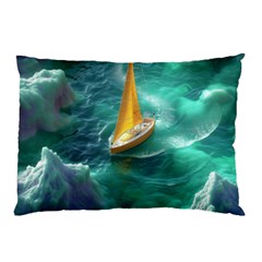 Dolphin Swimming Sea Ocean Pillow Case by Cemarart