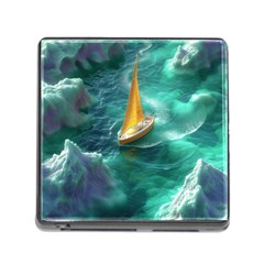 Dolphin Swimming Sea Ocean Memory Card Reader (square 5 Slot) by Cemarart