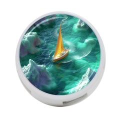 Dolphin Swimming Sea Ocean 4-port Usb Hub (one Side) by Cemarart