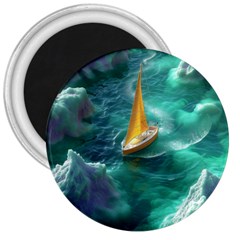 Dolphin Sea Ocean 3  Magnets by Cemarart