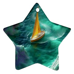 Dolphin Sea Ocean Ornament (star) by Cemarart