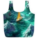 Dolphin Swimming Sea Ocean Full Print Recycle Bag (XL) Back