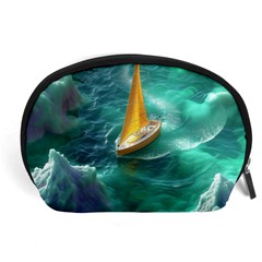 Dolphin Swimming Sea Ocean Accessory Pouch (large) by Cemarart