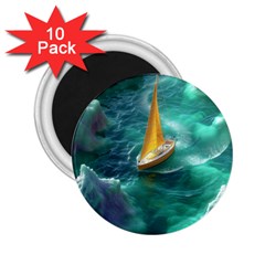 Dolphin Sea Ocean 2 25  Magnets (10 Pack)  by Cemarart