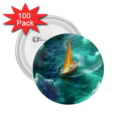 Dolphin Sea Ocean 2 25  Buttons (100 Pack)  by Cemarart