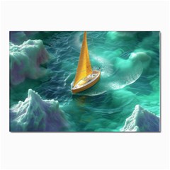 Dolphin Sea Ocean Postcards 5  X 7  (pkg Of 10) by Cemarart