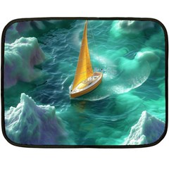 Dolphin Sea Ocean Fleece Blanket (mini) by Cemarart