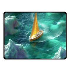 Dolphin Sea Ocean Fleece Blanket (small) by Cemarart