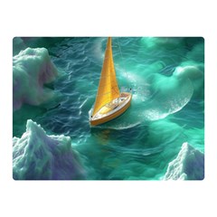 Dolphins Sea Ocean Two Sides Premium Plush Fleece Blanket (mini) by Cemarart