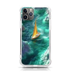 Dolphin Swimming Sea Ocean Iphone 11 Pro 5 8 Inch Tpu Uv Print Case by Cemarart