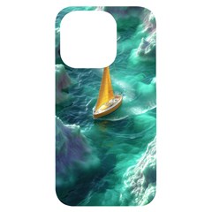 Dolphin Swimming Sea Ocean Iphone 14 Pro Black Uv Print Case by Cemarart