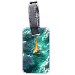 Moon Moonlit Forest Fantasy Midnight Luggage Tag (two Sides) by Cemarart