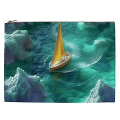 Moon Moonlit Forest Fantasy Midnight Cosmetic Bag (xxl) by Cemarart