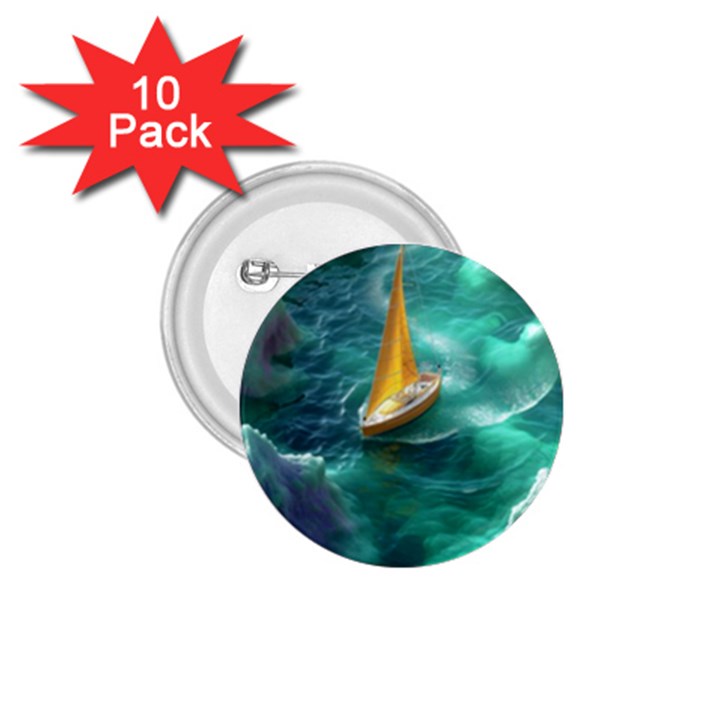 Dolphins Sea Ocean Water 1.75  Buttons (10 pack)