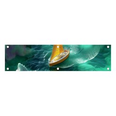 Dolphins Sea Ocean Banner And Sign 4  X 1  by Cemarart