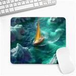 Silk Waves Abstract Large Mousepad Front