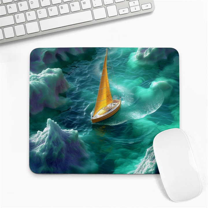 Silk Waves Abstract Large Mousepad