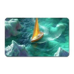 Silk Waves Abstract Magnet (rectangular) by Cemarart