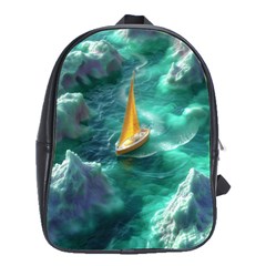 Silk Waves Abstract School Bag (large) by Cemarart