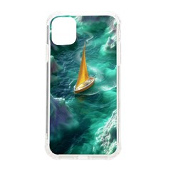 Dolphins Sea Ocean Water Iphone 11 Tpu Uv Print Case by Cemarart