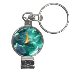 Seascape Boat Sailing Nail Clippers Key Chain