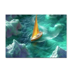 Seascape Boat Sailing Sticker A4 (100 Pack) by Cemarart