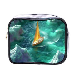 Seascape Boat Sailing Mini Toiletries Bag (one Side) by Cemarart