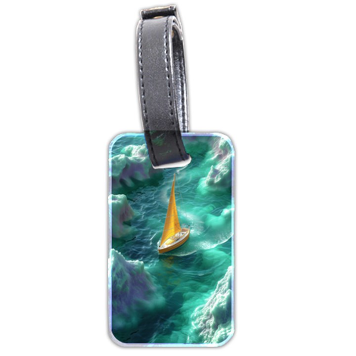 Seascape Boat Sailing Luggage Tag (two sides)