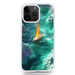 Seascape Boat Sailing Iphone 14 Pro Max Tpu Uv Print Case by Cemarart