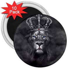 Lion King Of The Jungle Nature 3  Magnets (10 Pack)  by Cemarart