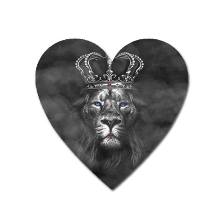 Lion King Of The Jungle Nature Heart Magnet