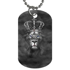 Lion King Of The Jungle Nature Dog Tag (one Side) by Cemarart