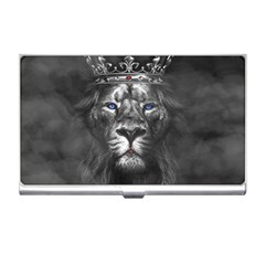 Lion King Of The Jungle Nature Business Card Holder by Cemarart