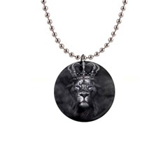 Lion King Of The Jungle Nature 1  Button Necklace by Cemarart