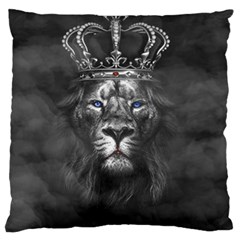 Lion King Of The Jungle Nature Large Cushion Case (two Sides) by Cemarart