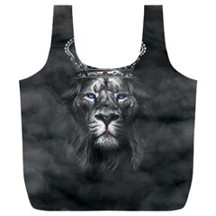 Lion King Of The Jungle Nature Full Print Recycle Bag (xxl) by Cemarart