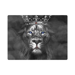 Lion King Of The Jungle Nature Premium Plush Fleece Blanket (mini) by Cemarart