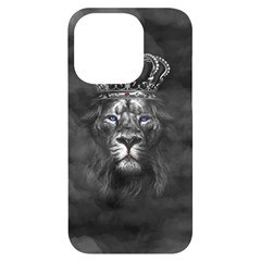 Lion King Of The Jungle Nature Iphone 14 Pro Black Uv Print Case by Cemarart