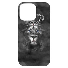 Lion King Of The Jungle Nature Iphone 14 Pro Max Black Uv Print Case by Cemarart