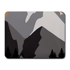 Mountain Wolf Tree Nature Moon Small Mousepad