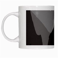 Mountain Wolf Tree Nature Moon White Mug by Cemarart