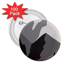 Mountain Wolf Tree Nature Moon 2 25  Buttons (100 Pack)  by Cemarart