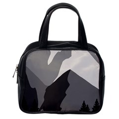 Mountain Wolf Tree Nature Moon Classic Handbag (one Side) by Cemarart