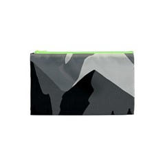 Mountain Wolf Tree Nature Moon Cosmetic Bag (xs) by Cemarart