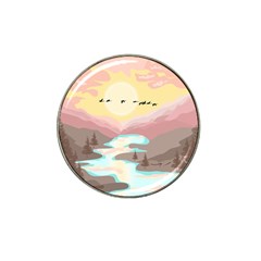 Mountain Birds River Sunset Nature Hat Clip Ball Marker (10 Pack) by Cemarart